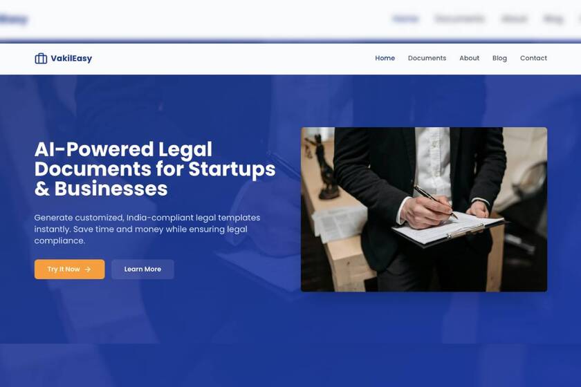 VakilEasy Landing Page