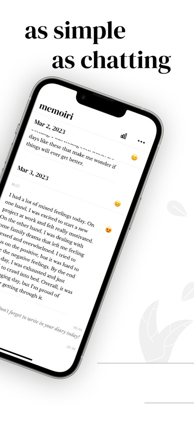 memoiri app Landing Page