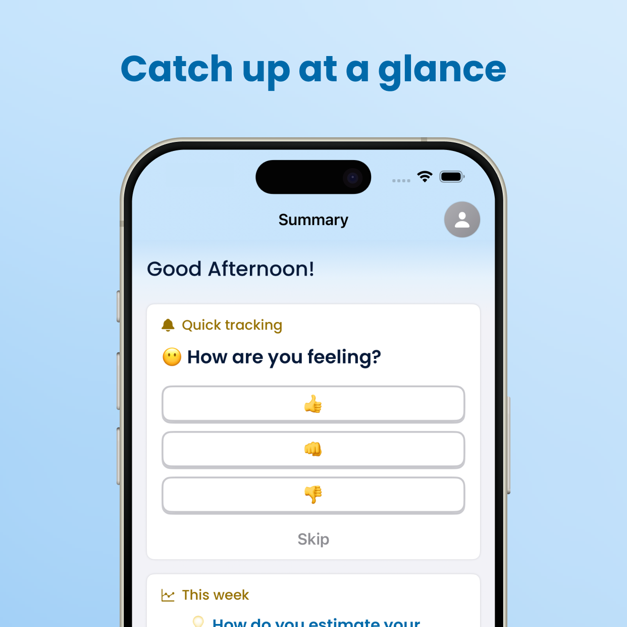 Proddigy App Catch up at a glance