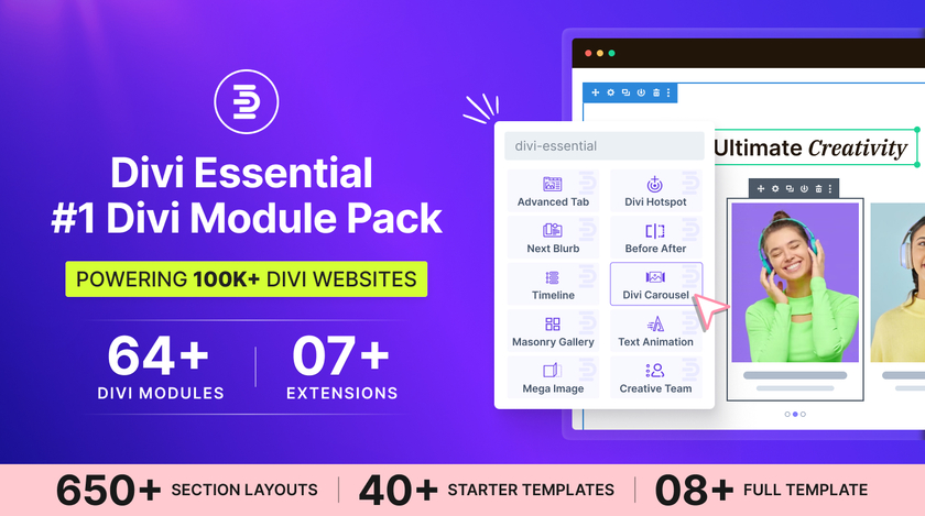 Divi Essential Landing Page
