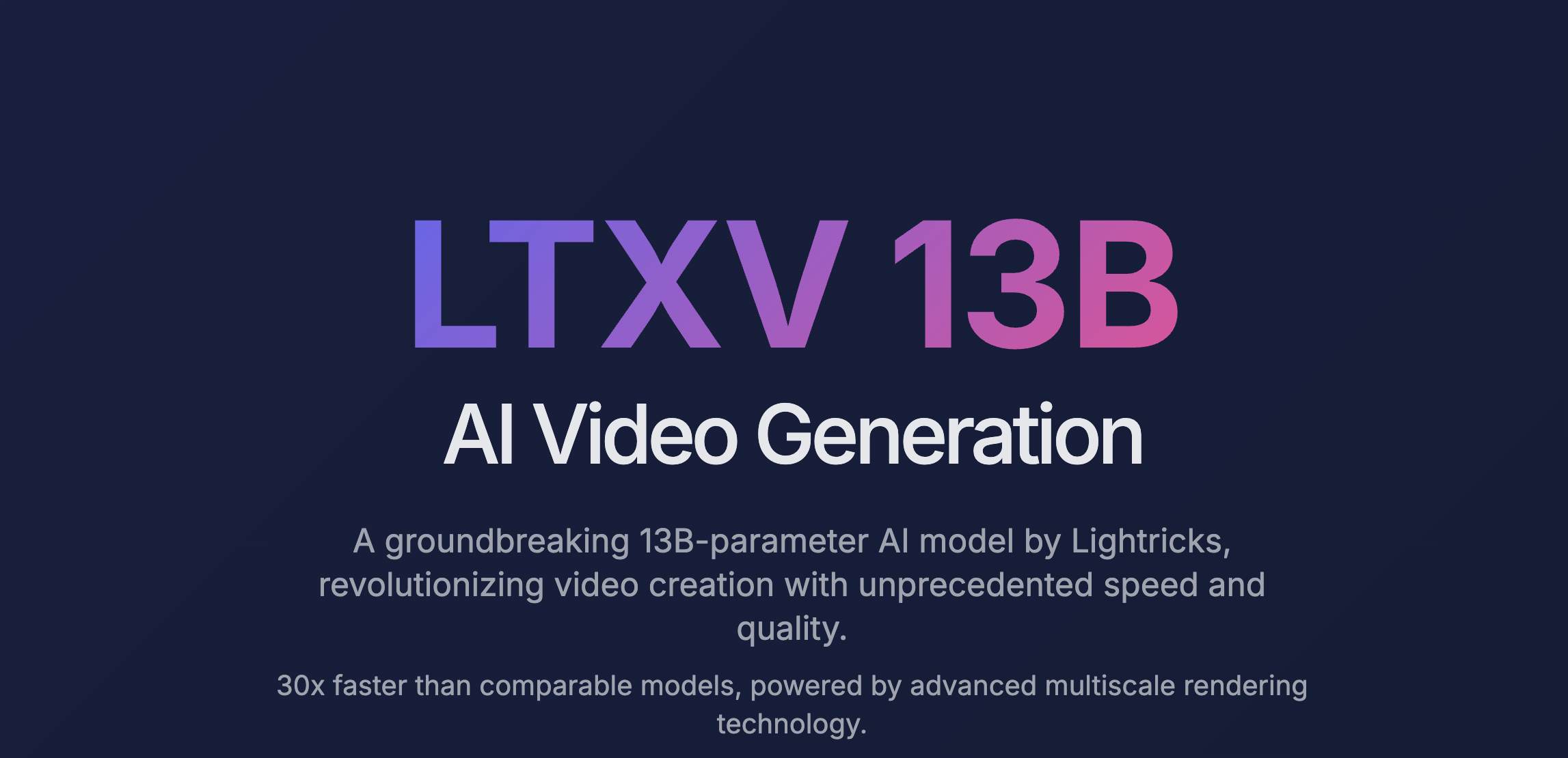 LTXV-13b AI Video Generation 