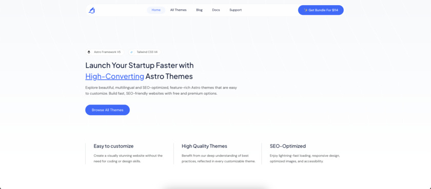 Getastrothemes Landing Page