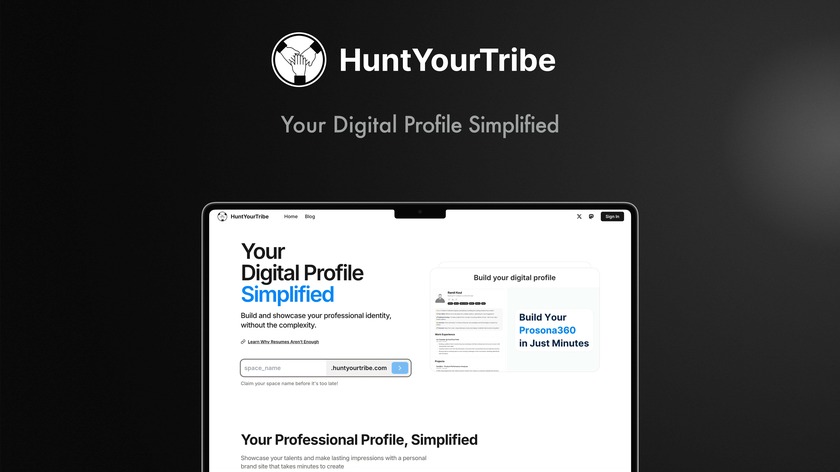 HuntYourTribe Landing Page