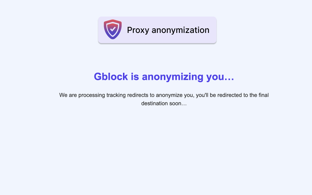 Gblock Proxy anonymization