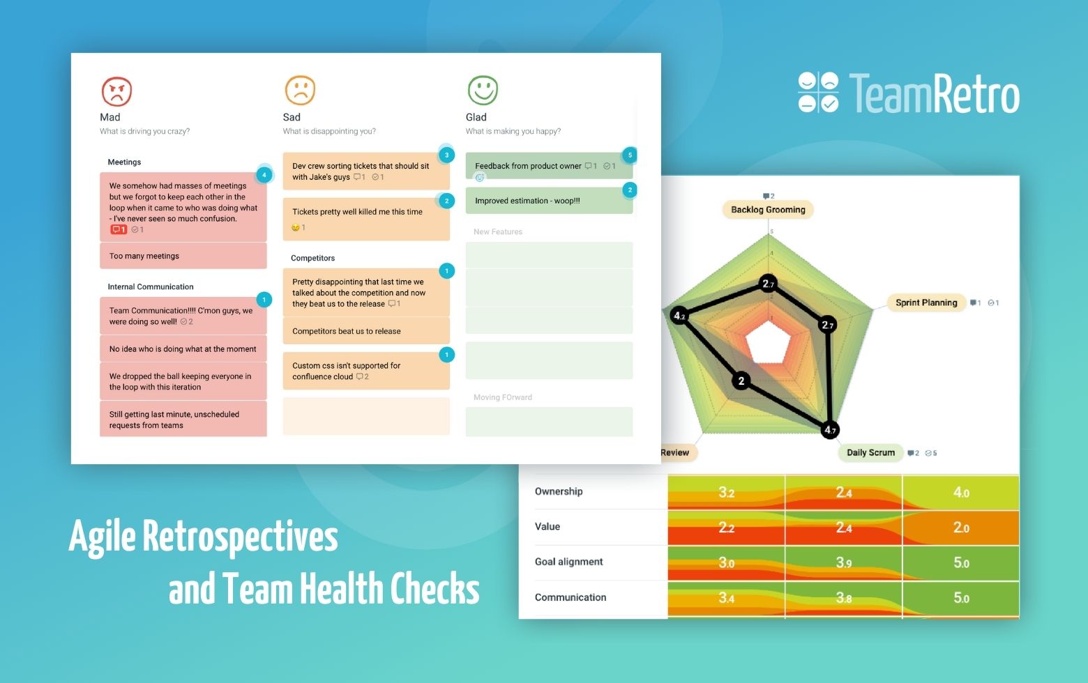 TeamRetro Agile retrospectives and Health Checks