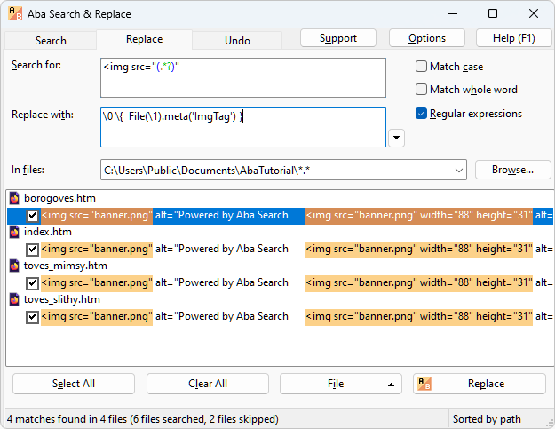 Aba Search and Replace 