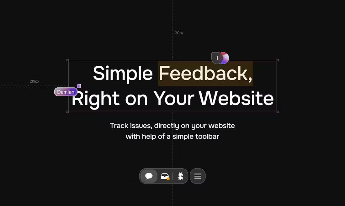 Toolbar Simple Feedback, Right on Your Website