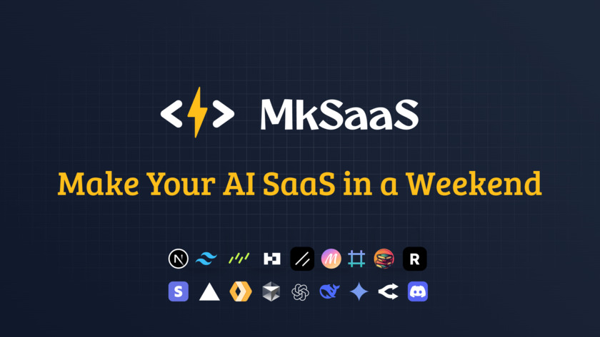 MkSaaS Landing Page