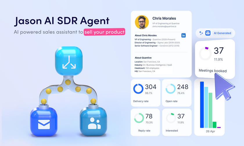 Jason AI SDR Agent by Reply Landing Page