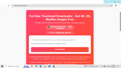 YouTube Thumbnail Downloader image