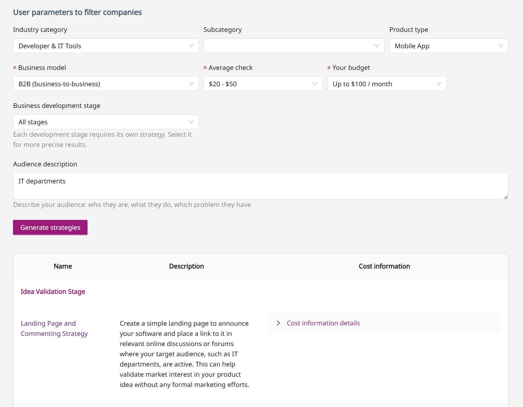 MarketingStrategies.IO Explore strategies