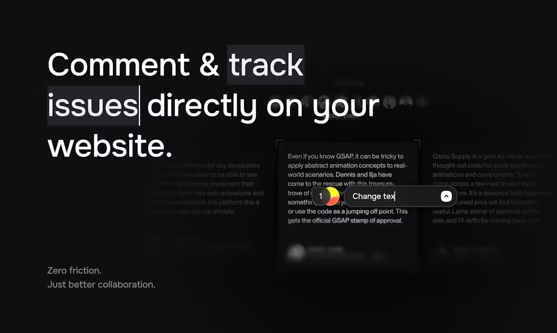 Toolbar Manage tasks & feedback in one place.
