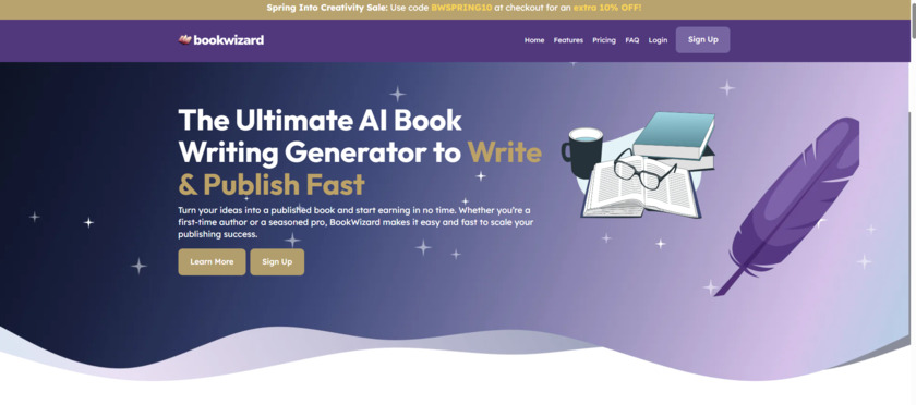 BookWizard.co Landing Page
