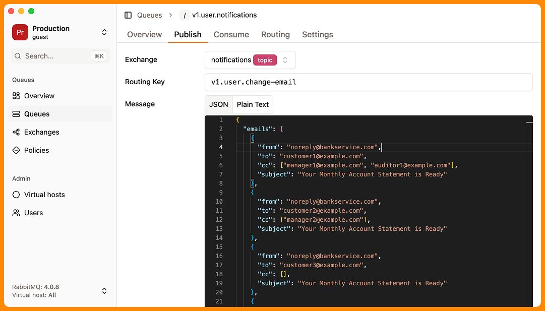 RabbitGUI JSON editor
