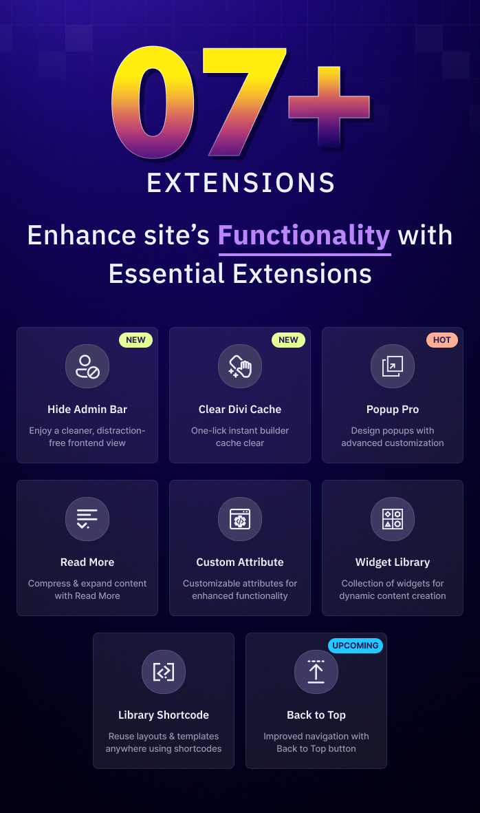 Divi Essential 7+ Divi Essential Extension