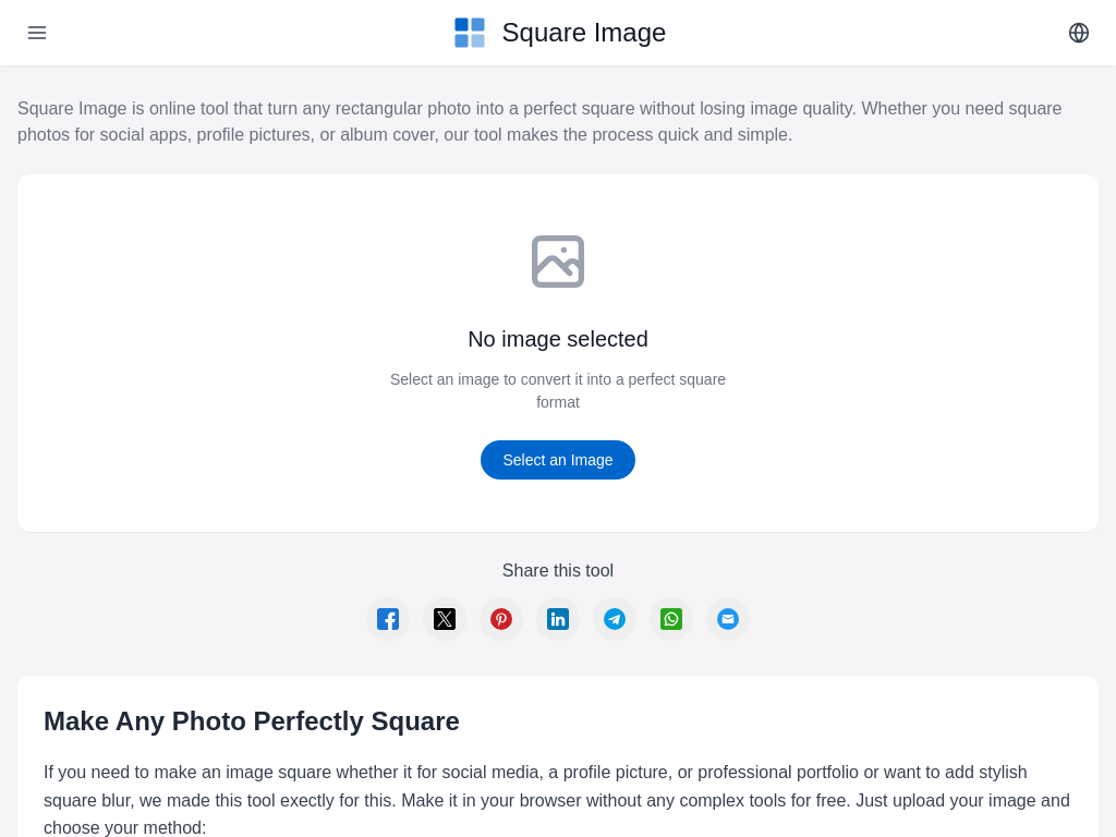 Square Image App 