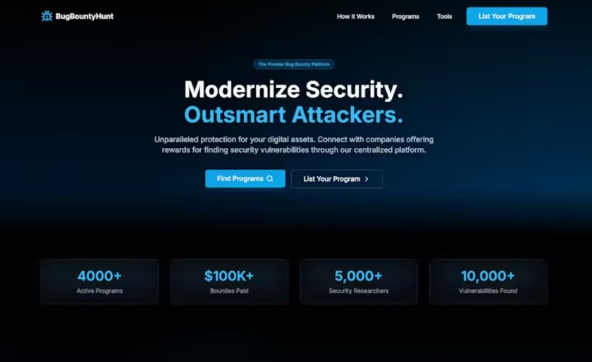 Bug Bounty Hunt Landing Page