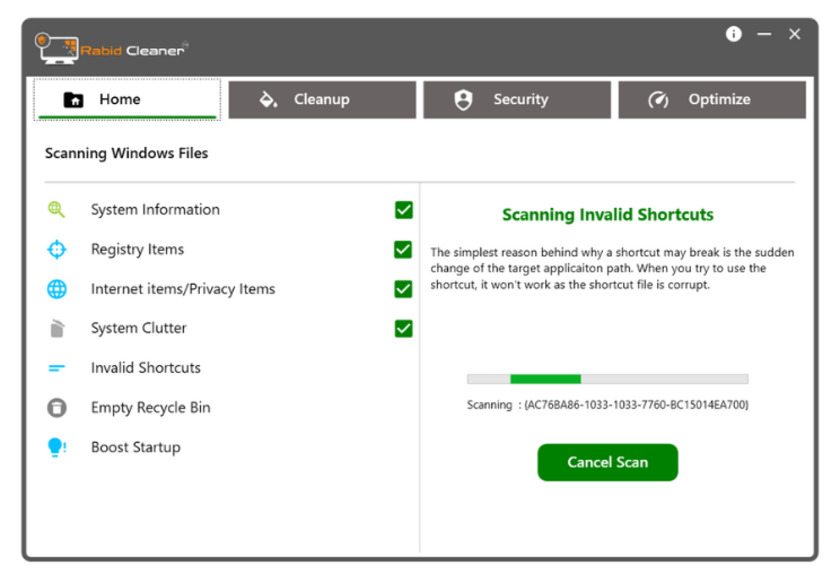 Rabid Cleaner Landing Page