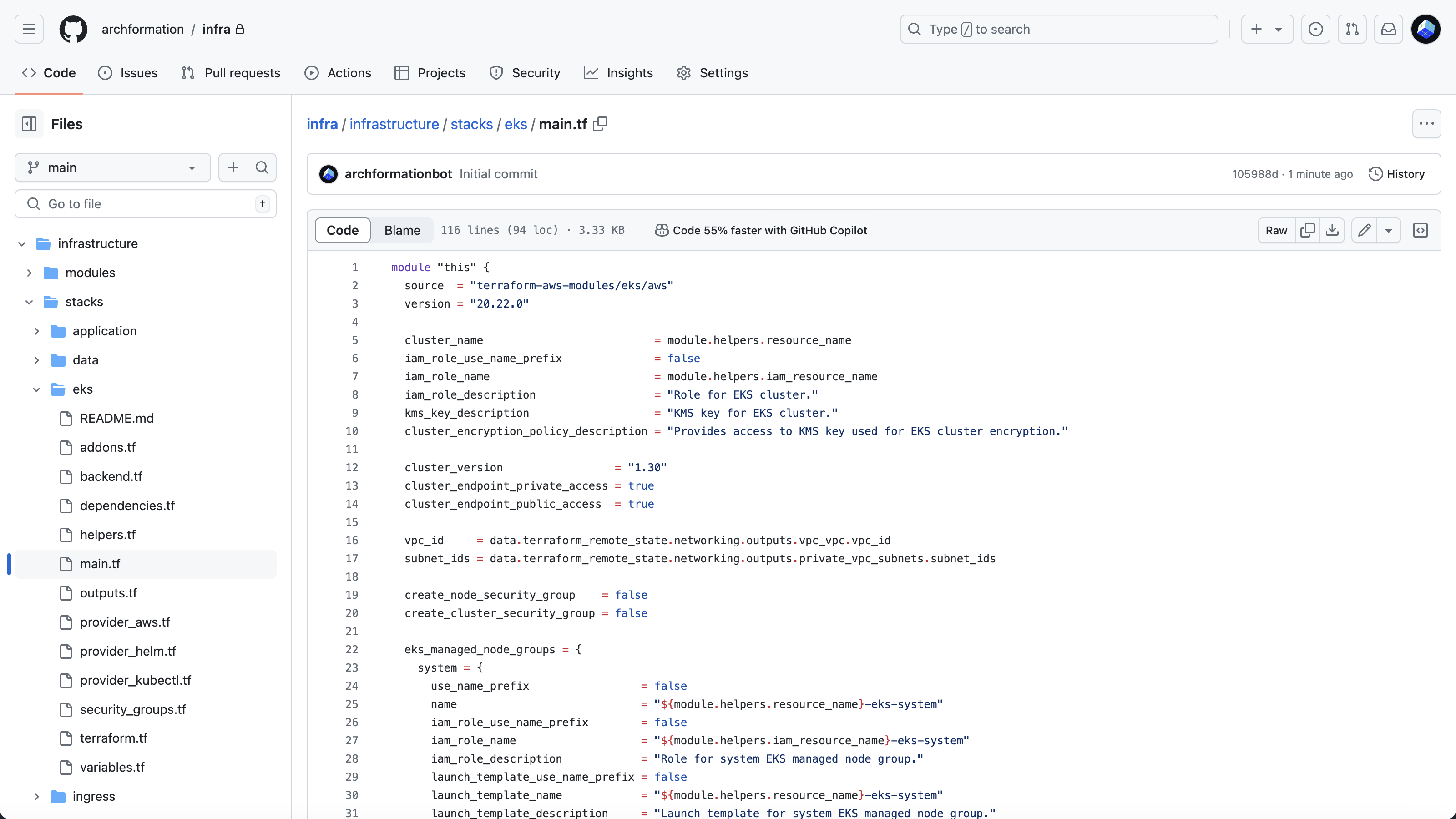 ArchFormation Automate your infrastructure management with generated Terraform code ready for deployment.