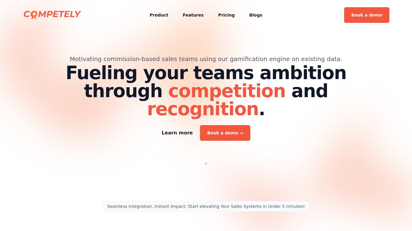 Competely.io Landing page