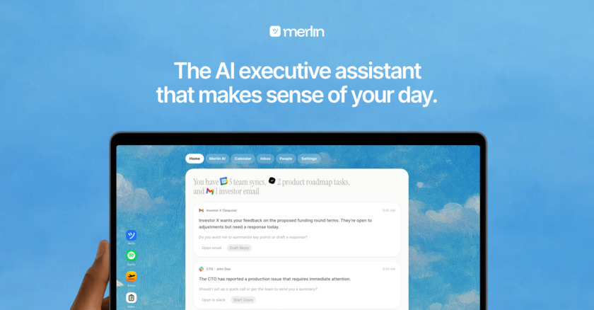 Merlin Computer Landing Page