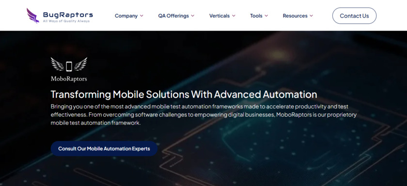 MoboRaptors Landing Page