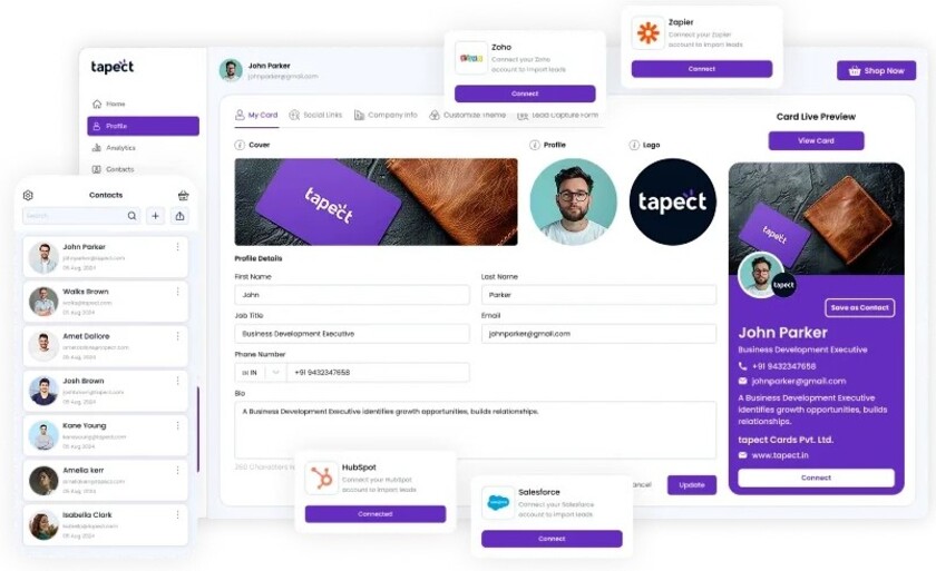 Tapect Landing Page