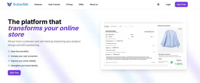 ButterflAI.art Landing Page