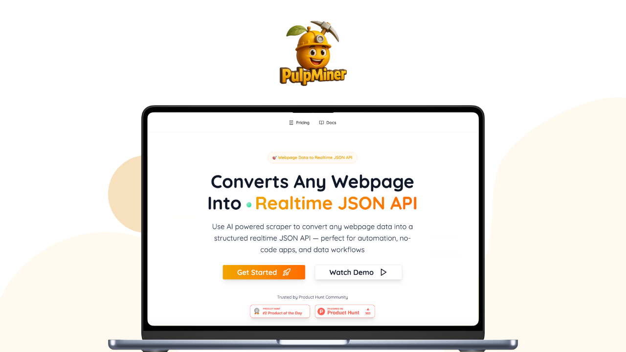 PulpMiner Landing Page