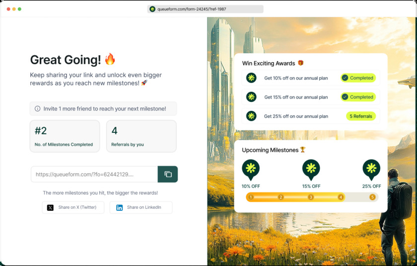 QueueForm Landing Page