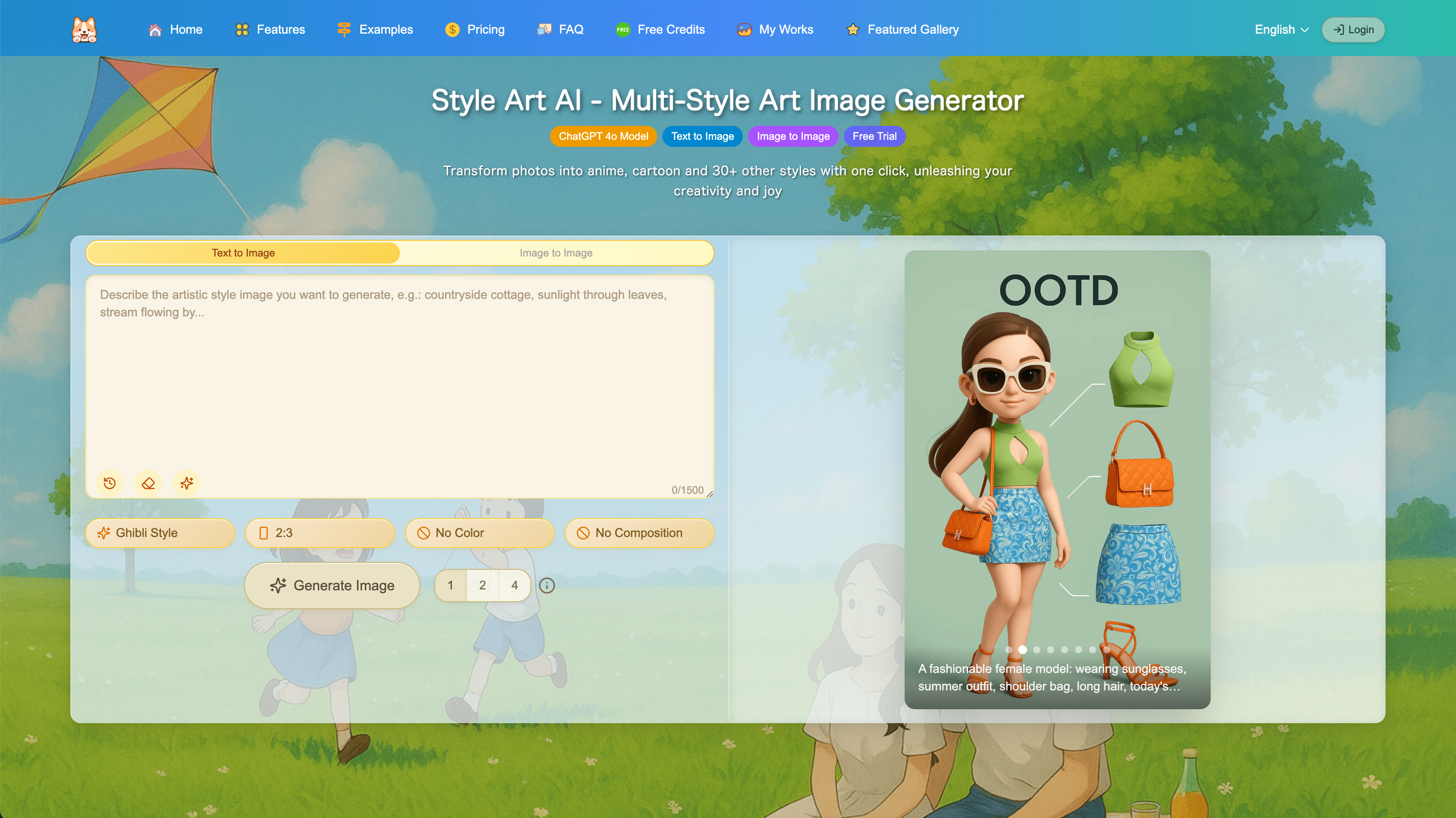 Style Art AI Style Art AI homepage