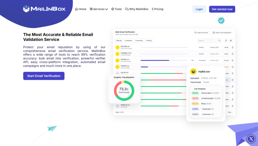 MailinBox Landing Page