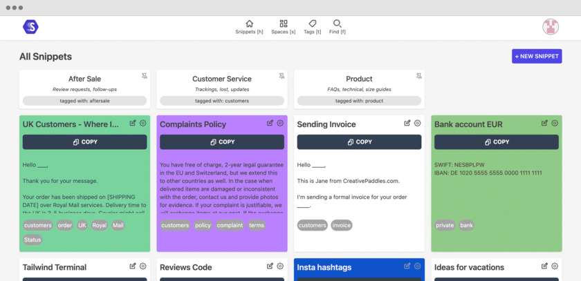 SnippetJet Landing Page