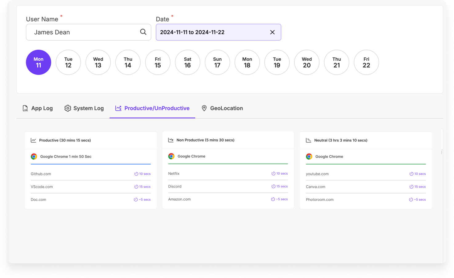 MaxelTracker Comprehensive logs