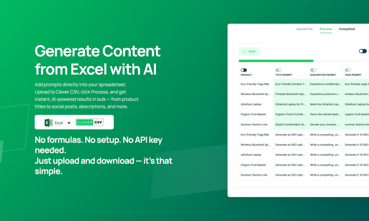 Clever CSV Excel AI