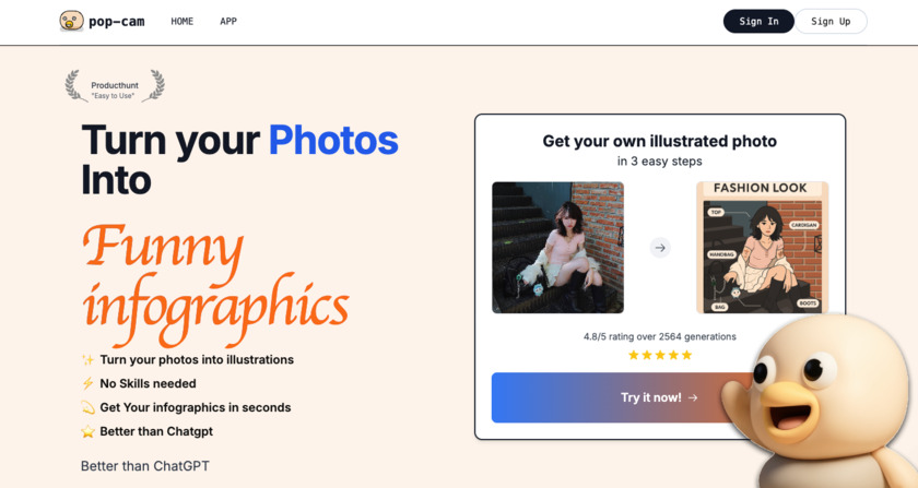 Pop-cam Landing Page