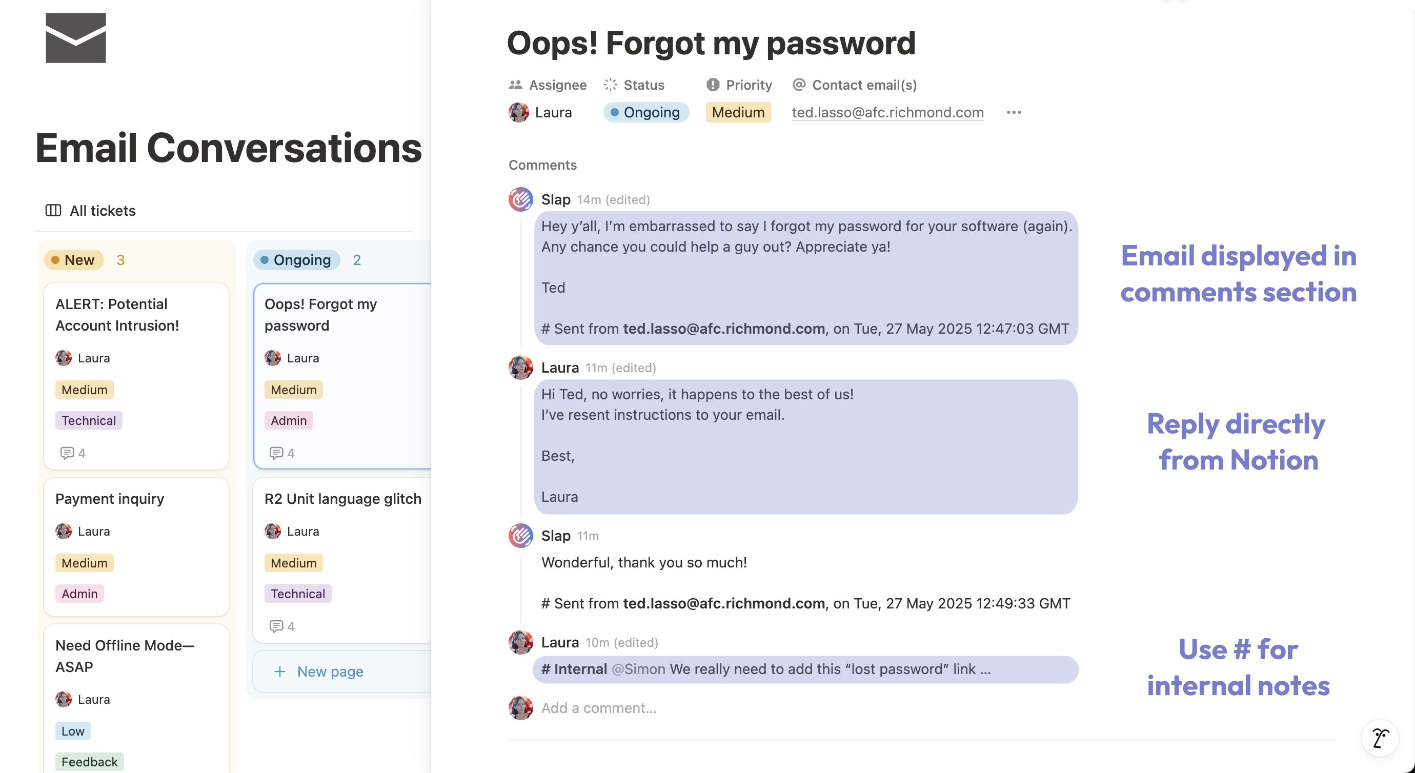 GetSlap.co Slap - Manage emails conversations right in Notion