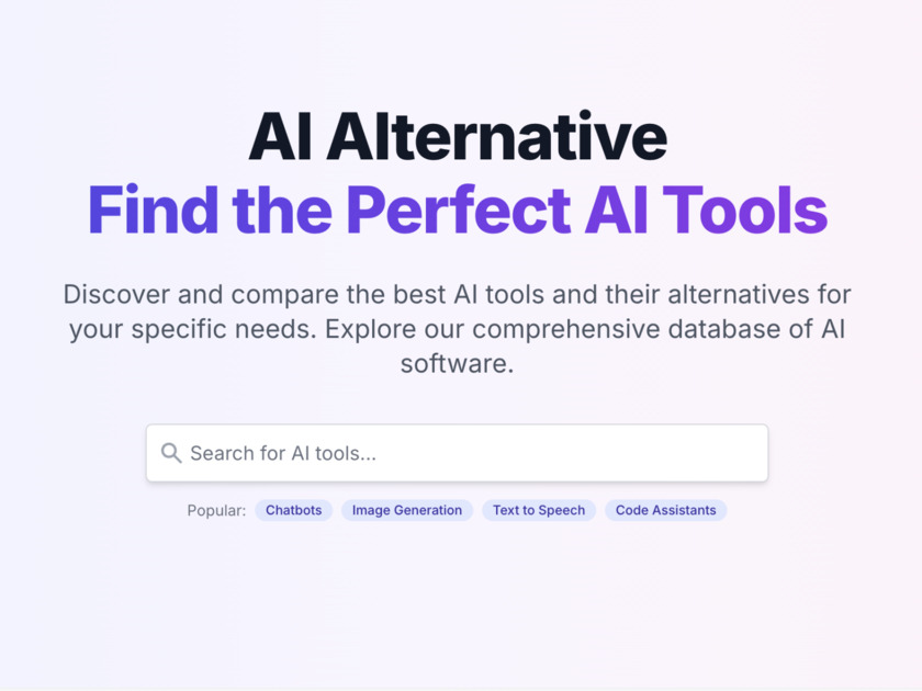 aialternative.co Landing Page