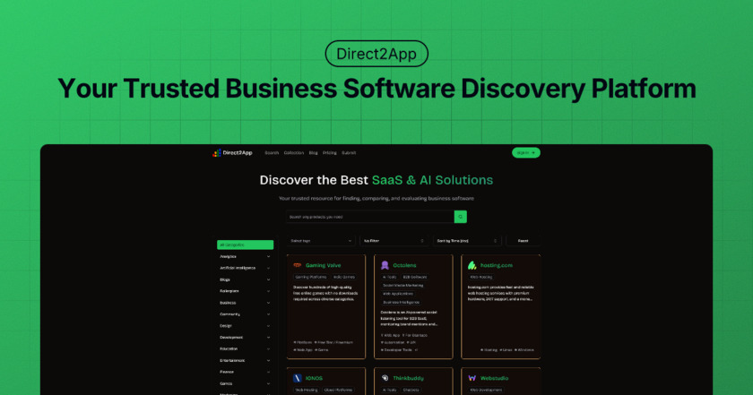 Direct2App Landing Page