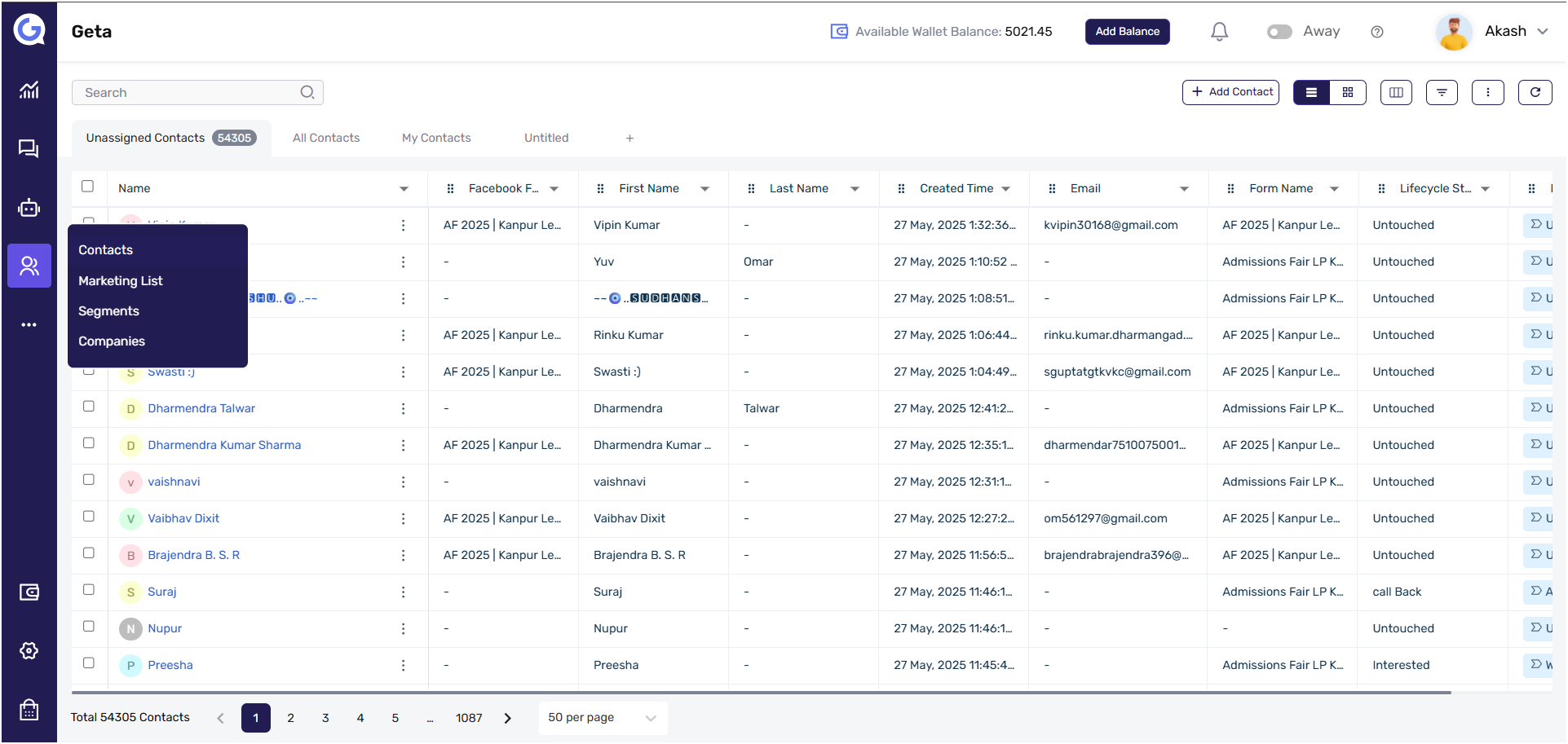 GETA.AI Contact Module