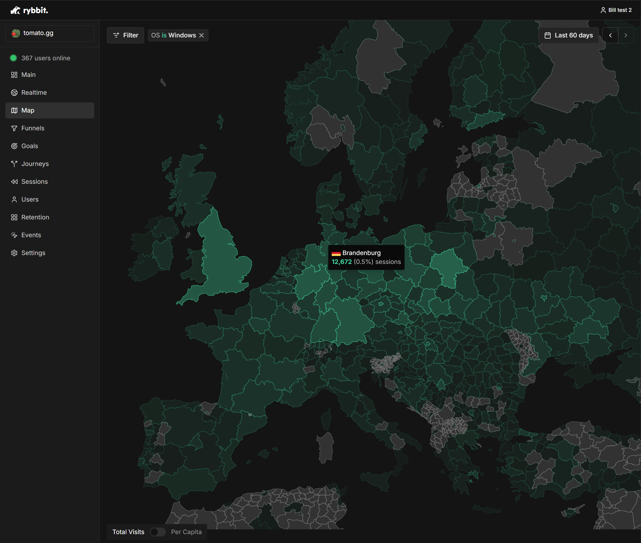 Rybbit Map