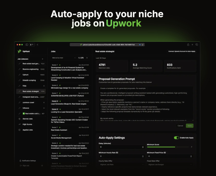 UpHunt Landing Page