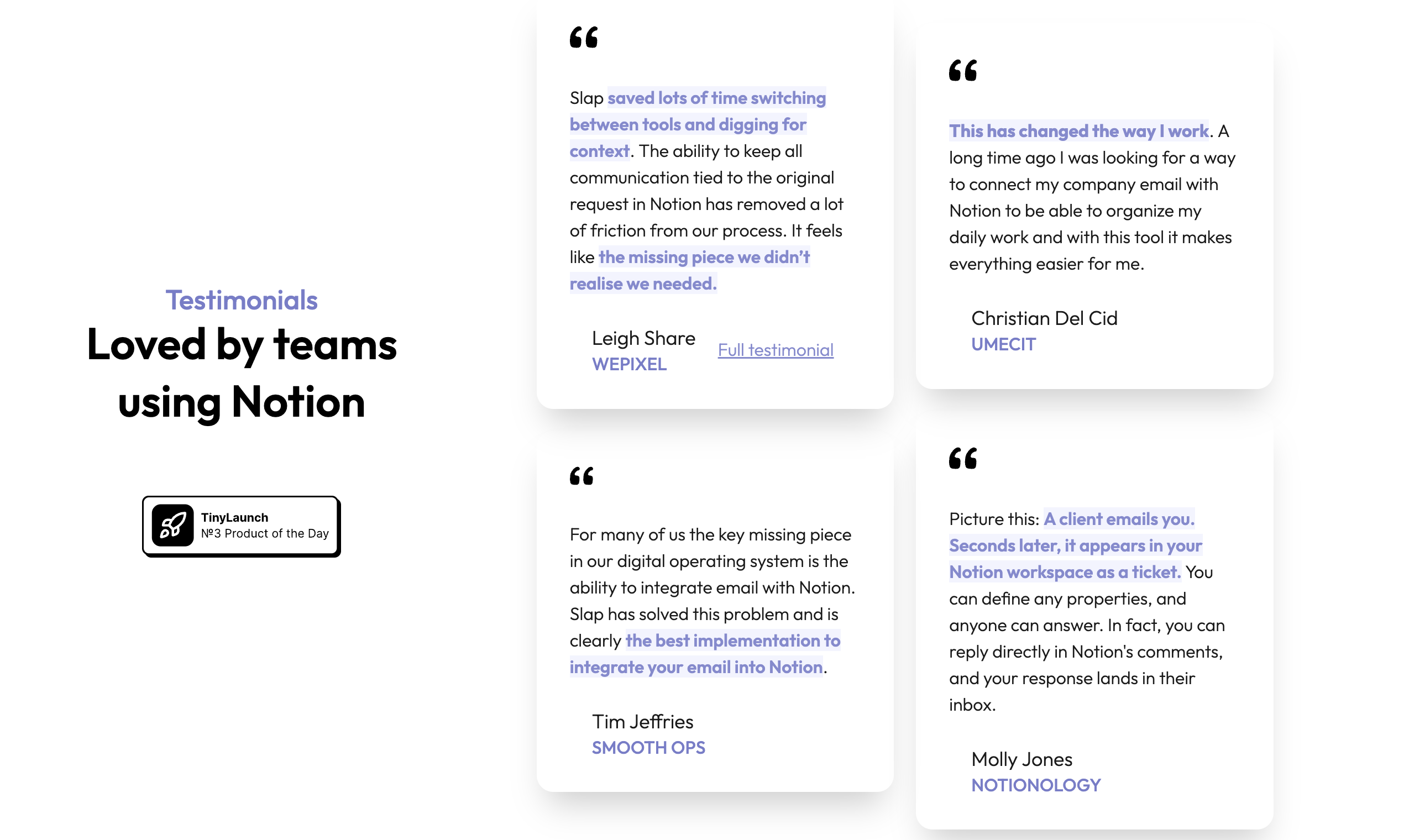 GetSlap.co Slap - Users testimonials