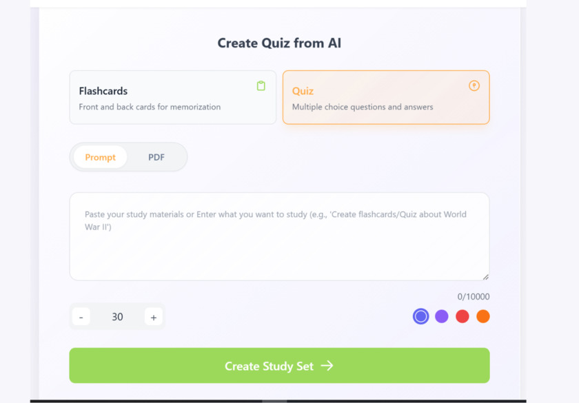 AIStudyCards Landing Page