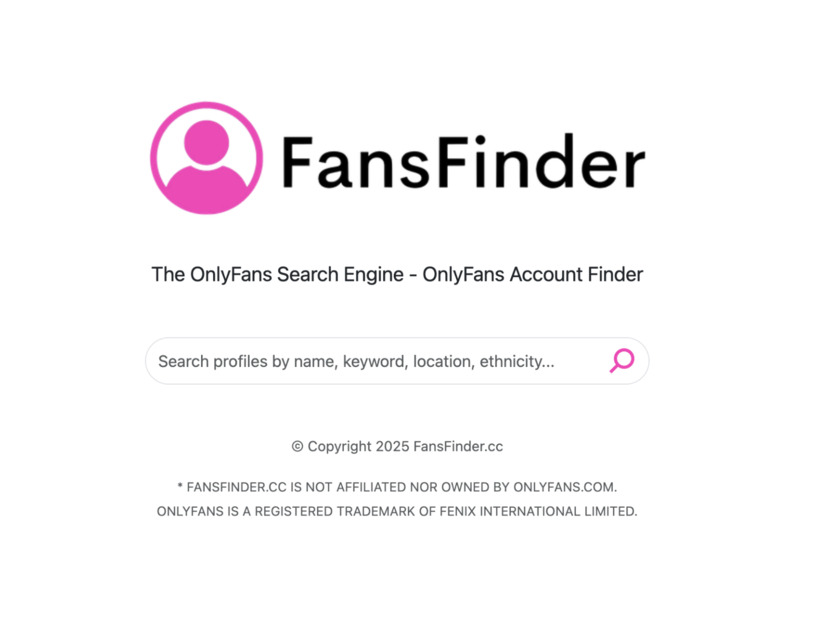 FansFinder.cc Landing Page