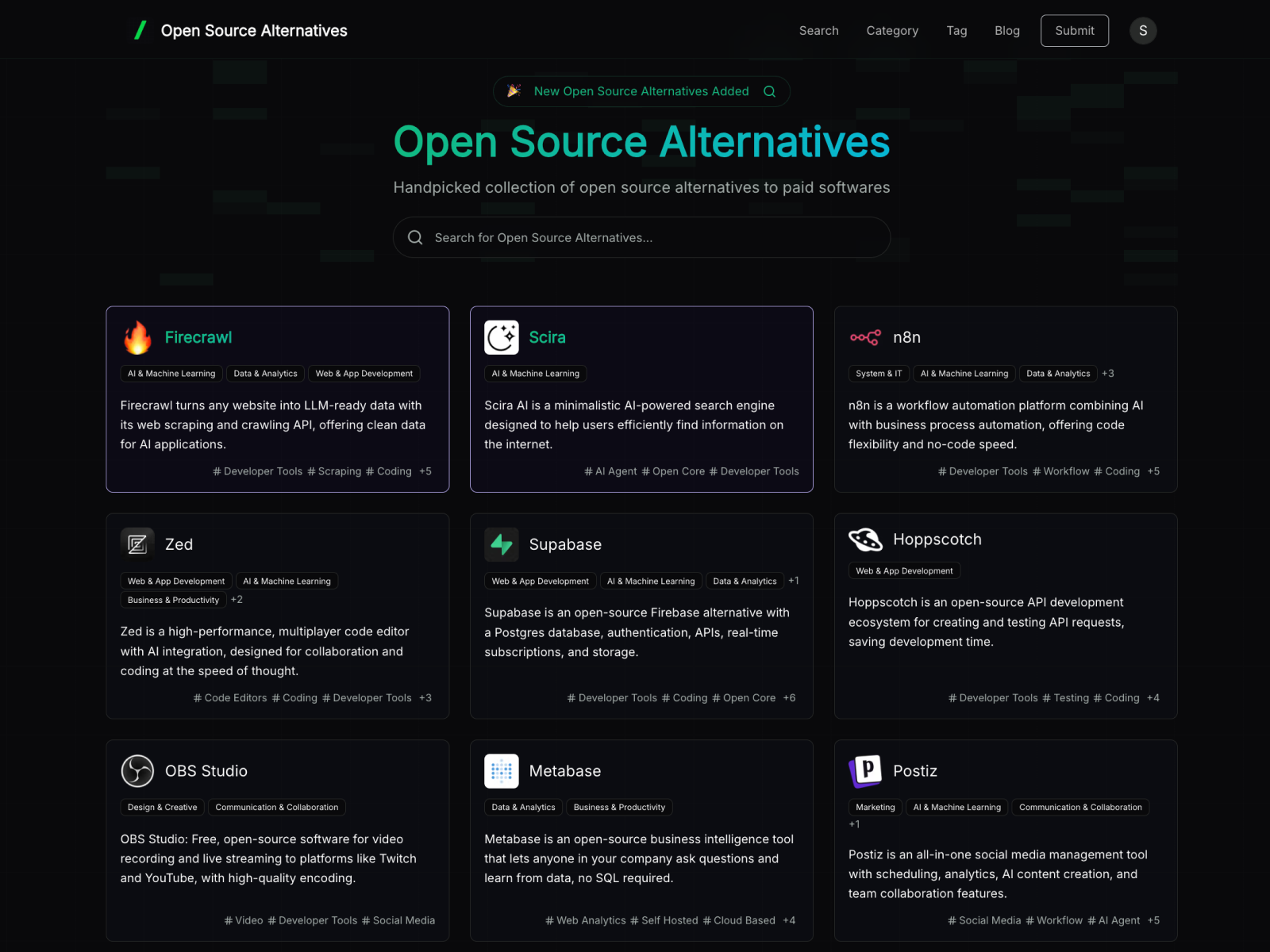 OpenSourceAlternatives.to Open Source Alternatives Thumbnail
