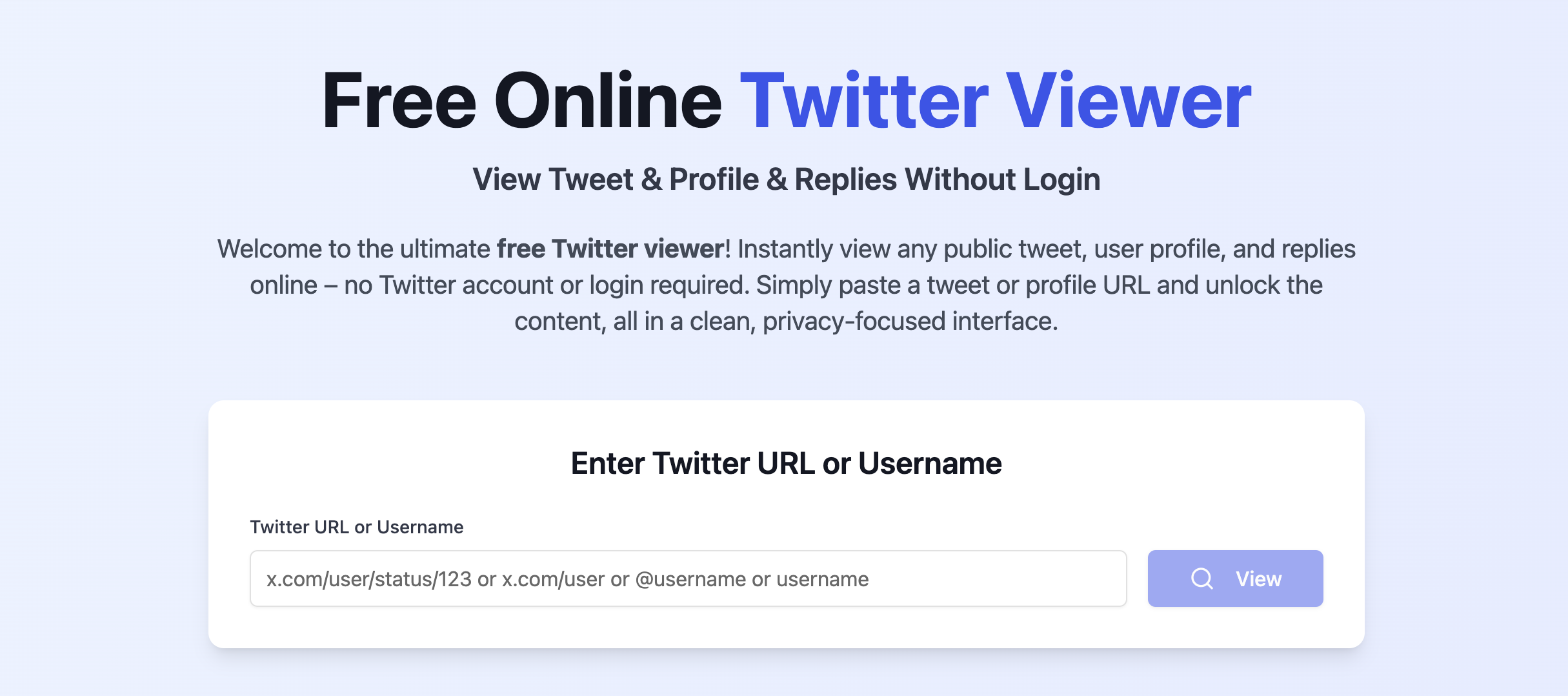 TwitterViewer.net Free Online Twitter Viewer