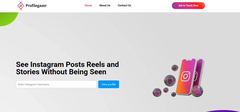 ProfileGazer Landing Page