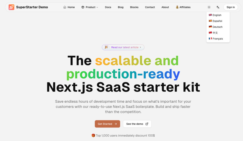 SuperStarter Landing Page
