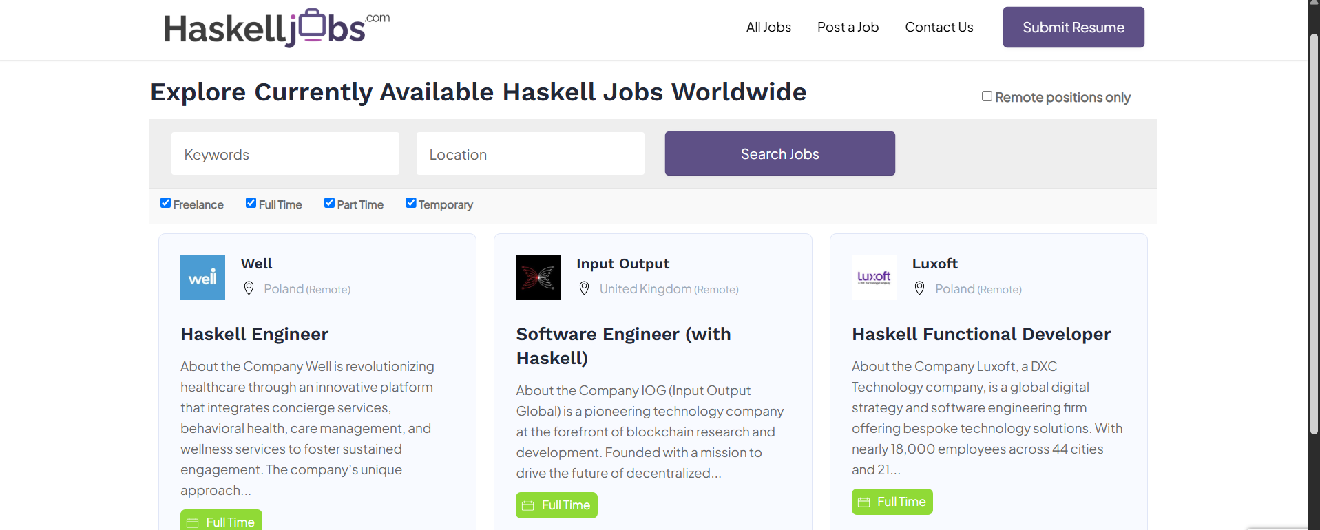Haskell Jobs 